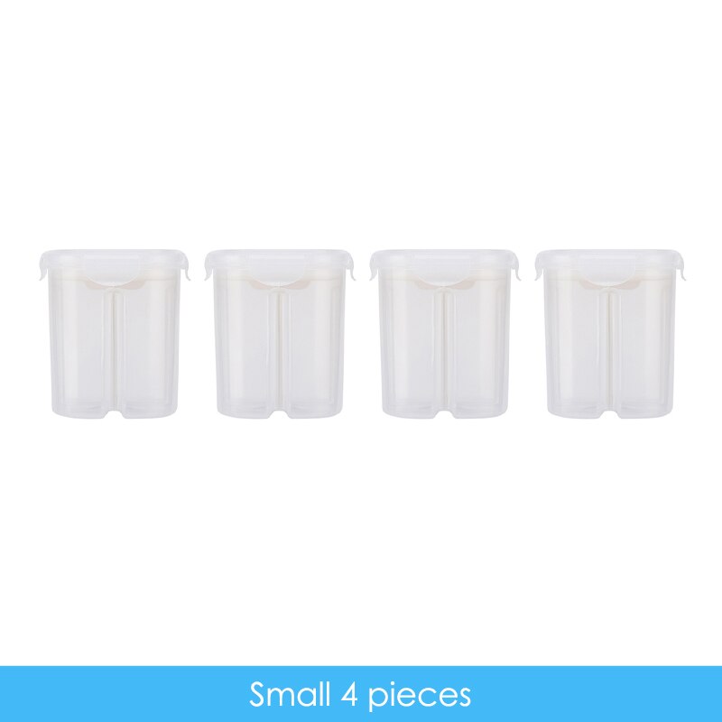 Plastic Container Storage Kitchen Food Storage Container Separator Box Cans Jar with Cover Rotatable Large Capacity Jars R2021: S4