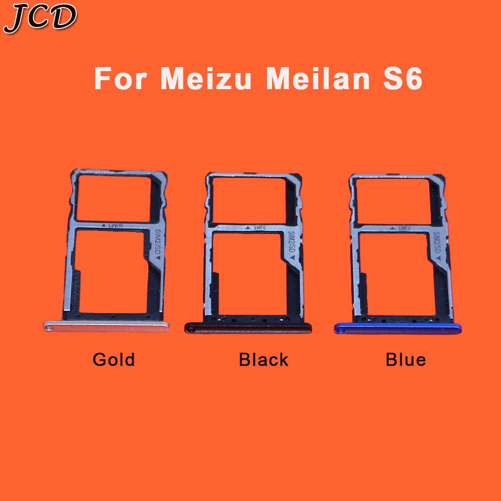 JCD Voor Meizu M6S Meilan S6 Sim-kaart Lade Houder Micro S-D Slot Socket Adapter Vervanging