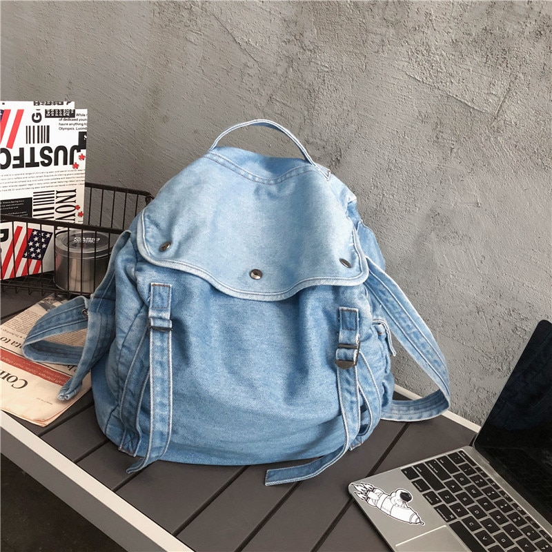 Weibliche Klassische Retro Einfache Eine Schulter Denim Tasche