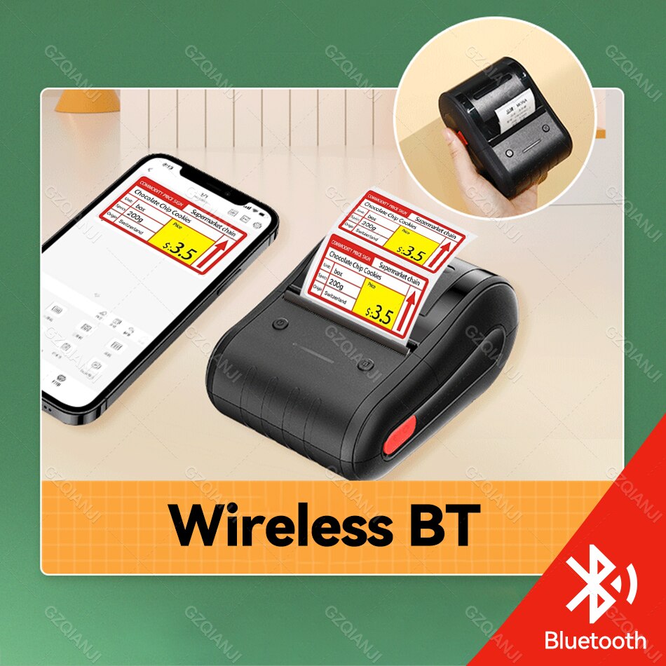 B203 Draagbare Handheld Thermische Label Maker Mini Barcode Qr Code Sticker Papier Kleur Rolls Sticker Kabel Tag Printer Niimbot