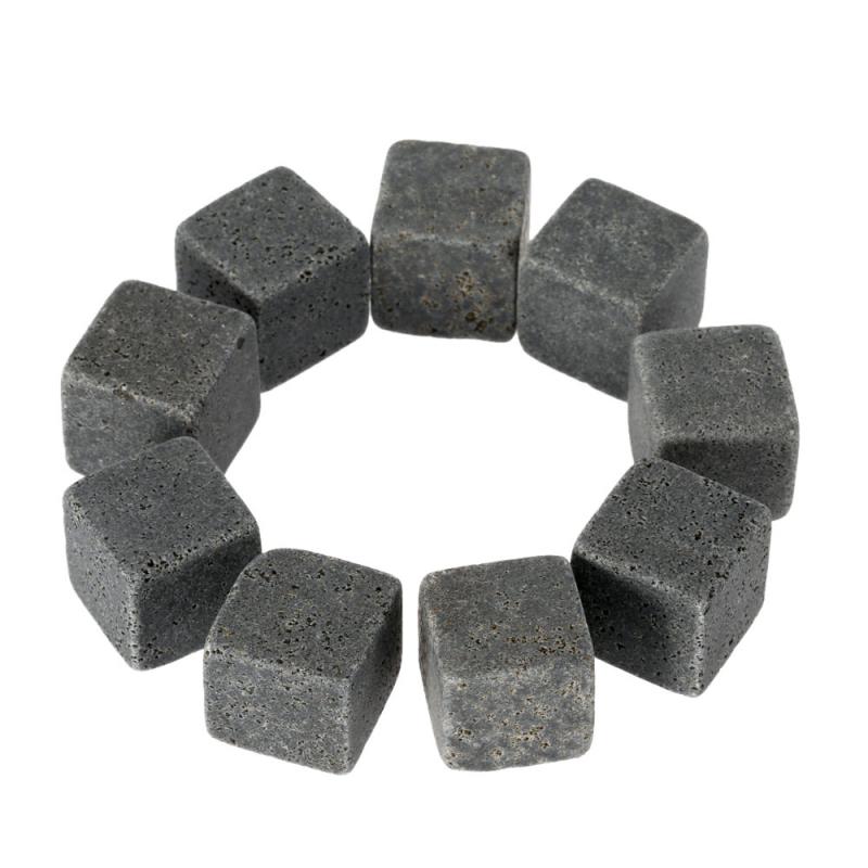 9 Uds Whisky hielo piedras bebiendo cubo de hielo para Whisky Piedra Natural nevera para cubos de hielo de boda Favor DE NAVIDAD Accesorios
