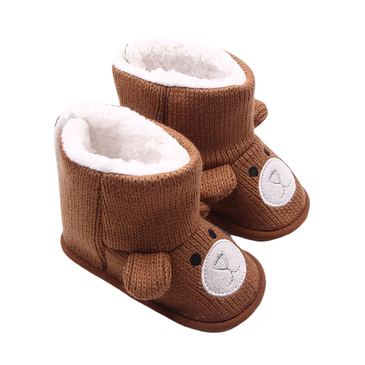 Peuter Baby Jongens Meisjes Snowboots Winter Warm Bont Voering Gebreide Booties Zachte Zool Anti-Slip Baby Prewalkers