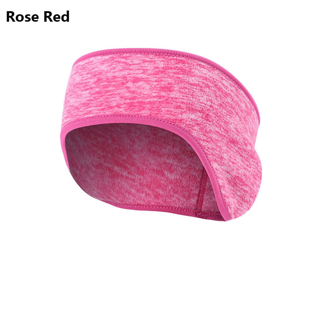 1Pcs Oor Warmer Hoofdband Volledige Cover Gehoorbeschermers Hoofdband Sport Hoofdband Voor Outdoor Gebruik Sport Fitness: rose red