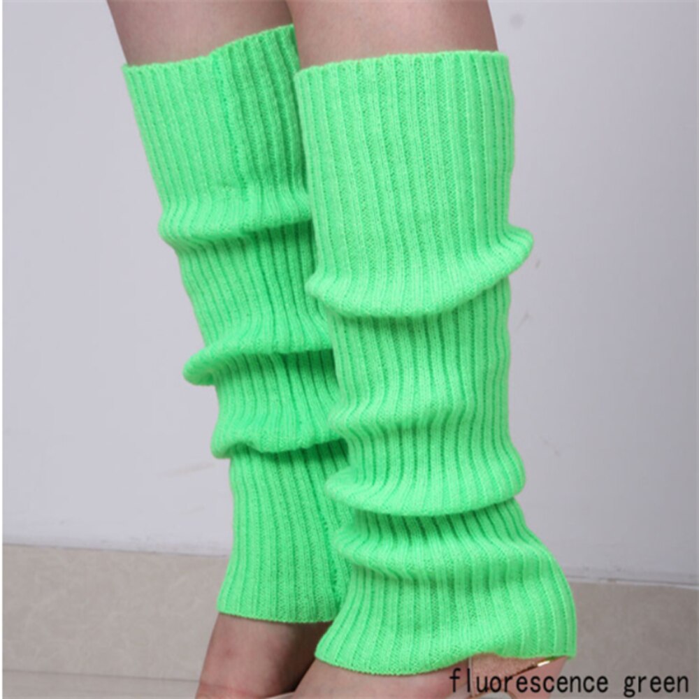 Calcetines de lana abrigados para mujer y adulto, hasta la rodilla, Color liso caramelo