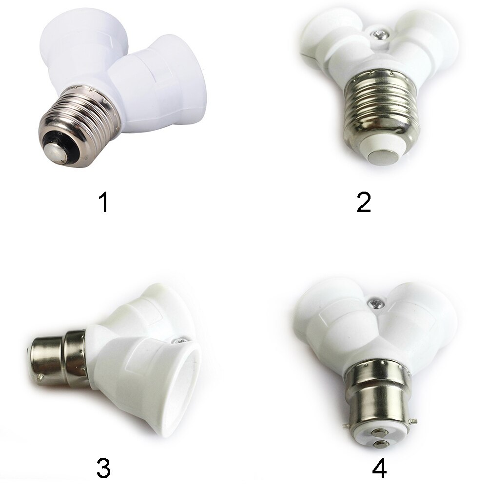 E27 a 2 E27,E27 a E14,B22 a E14,B22 a E27 adaptador para bombilla convertidor de 2 vías divisor de toma de conversión