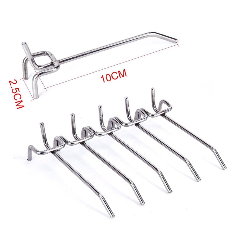 5 x Hook Panel Perforated Wall Storage Garage Workshop Fixing 10CM