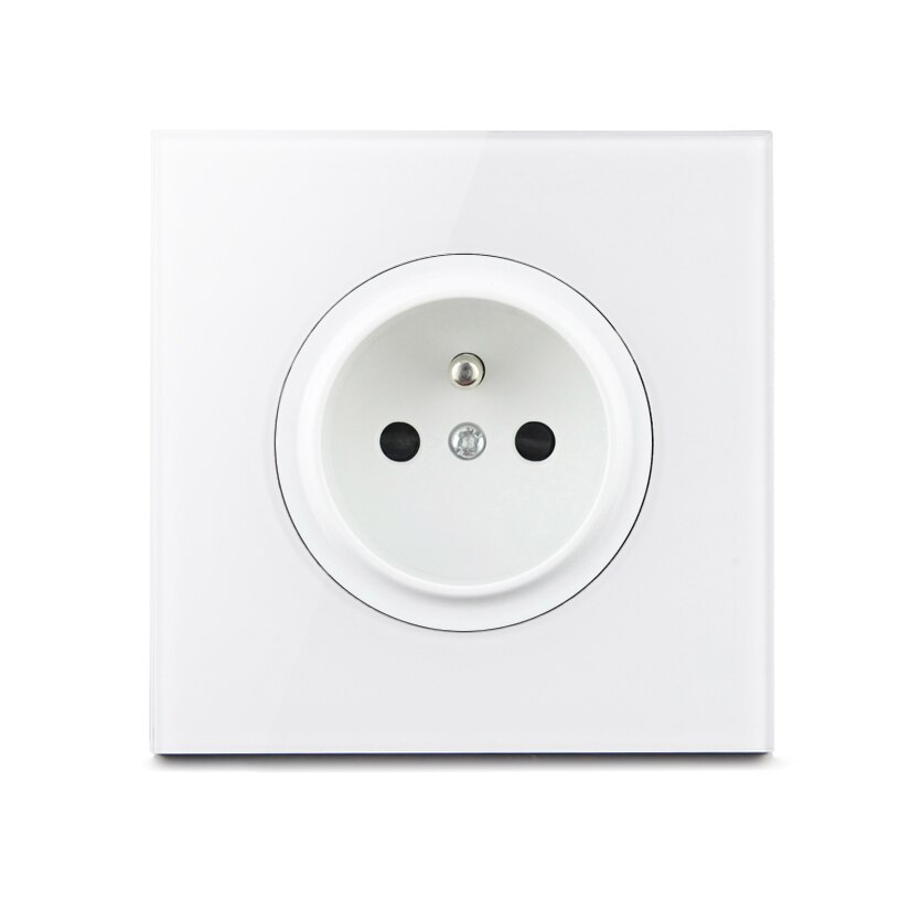 Atlectric 1 2 3 4 gäng 1 2 -vägs hem strömlampa strömbrytare på/av-knapp strömbrytare lampa ljus usb eu fr frankrike uttag glaspanel: Fr uttag