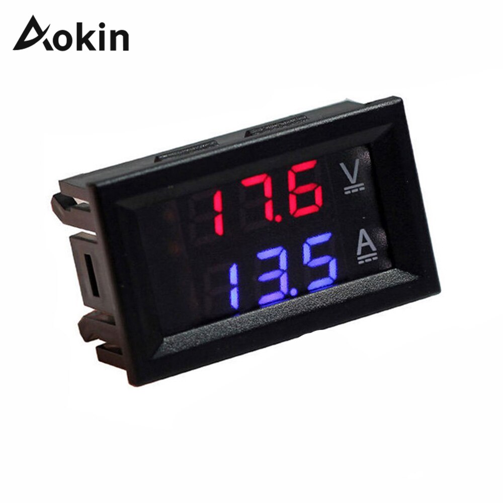 100 V 10A 0,28 "Blau Rot Dual LED Display Mini Digital Voltmeter Amperemeter DC Panel Amp Volt Strom Meter tester Mit Linien Heißer