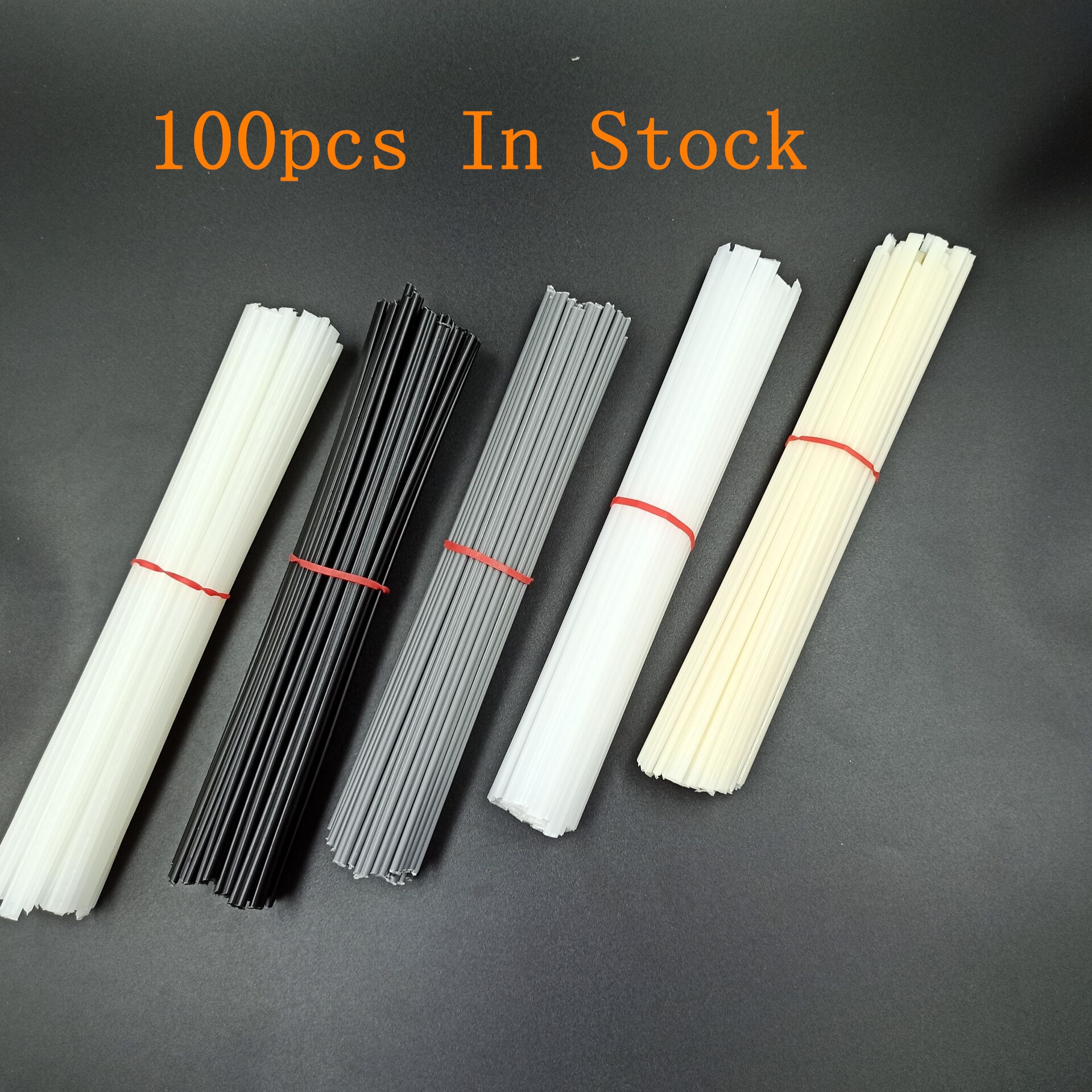 100 stk plast sveisestaver støtfanger reparasjon abs/pp/pvc/pe sveisestaver sveiseloddeutstyr 20cm
