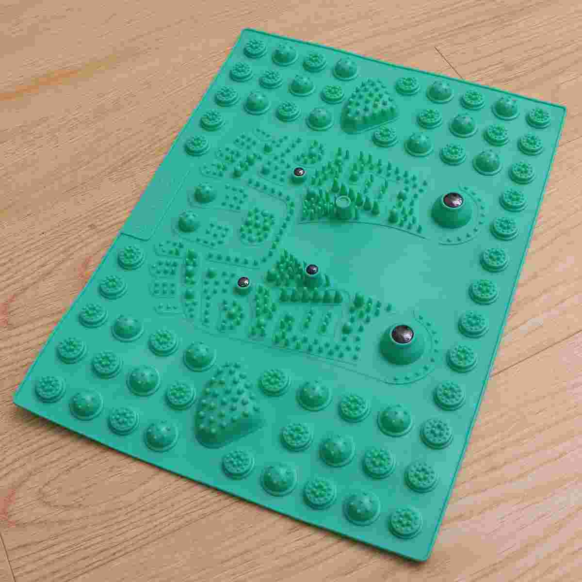 Reflex Mat Foot Massager Magnetic Therapy Toe Pressure Plate Pad Acupressure Relaxation Mat (Blue): Green
