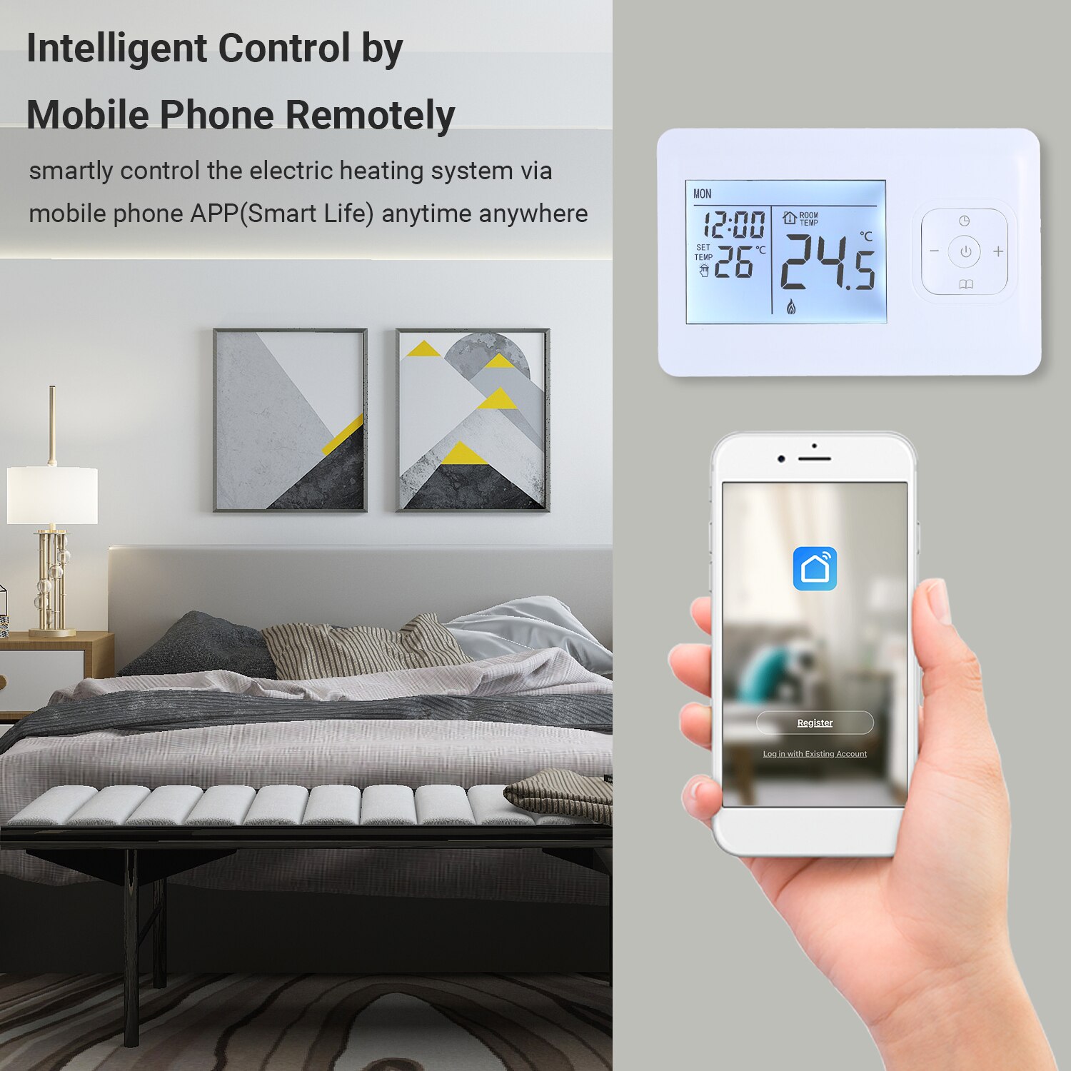 Digital Wifi Heating Thermostat Programmable Wall-mounted Wireless Temperature Control Water Heating Temperature Controller