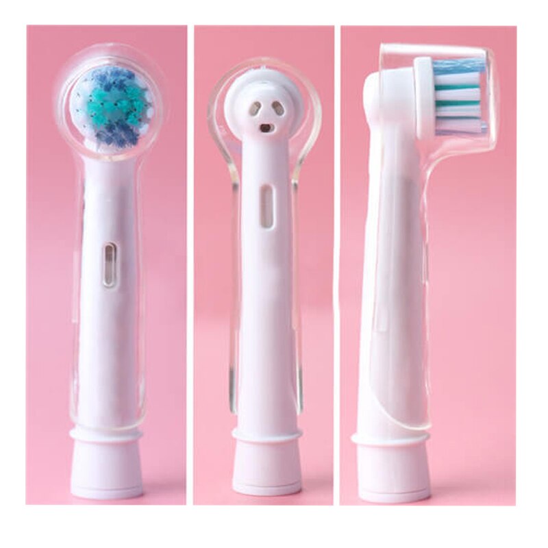 4pc elektrisk tandbørste klart rundt dæksel mod støv til oral b elektriske tandbørstehoveder låg holderholder rejsetaske