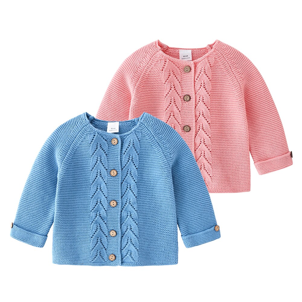 Strickjacke für babys und kleinkinder, strickjacke für neugeborene, frühlingsjacke aus einfarbiger baumwolle, herbstjacke mit knöpfen