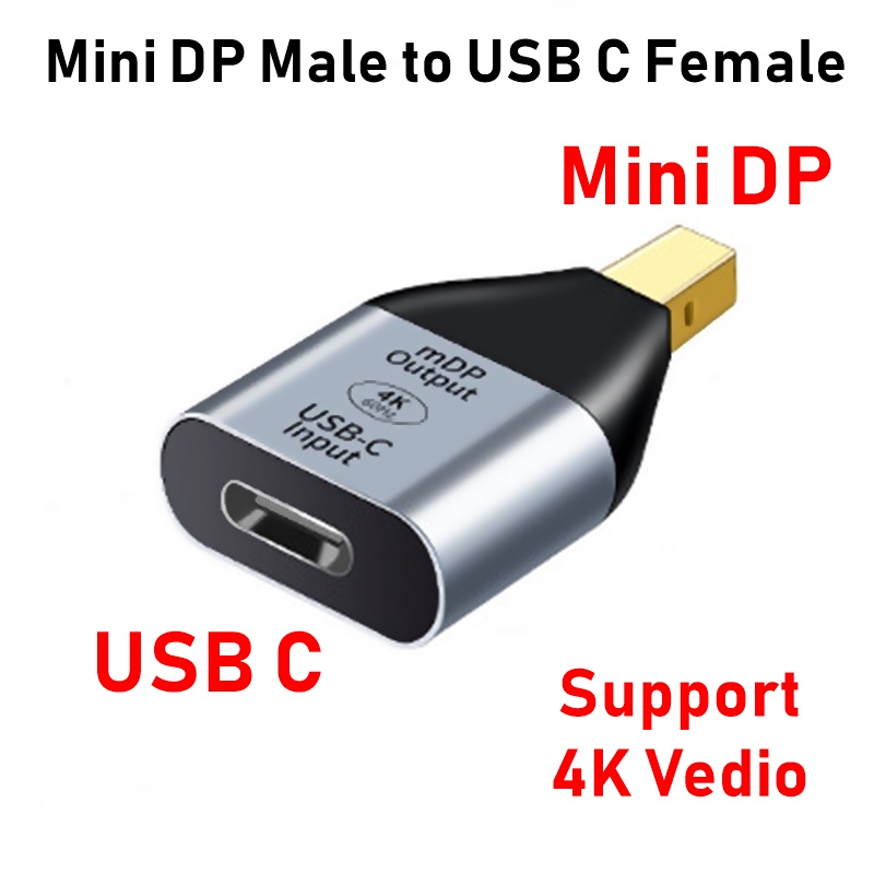USB Typ C Adapter Stecker auf USB/HDMI-kompatibel/DP/VGA/Mini DP/RJ45 Buchse 4K/8k 60Hz Vedio Transfer für Laptop Telefon Macbook Pro: Matte Schwarz