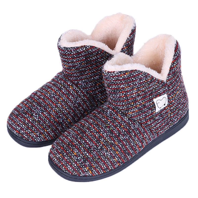 Stivali da neve caldi e morbidi stivali invernali da donna stivaletti da donna stivali da donna antiscivolo morbidi piatti stivaletti da lavoro a maglia per la casa scarpe invernali