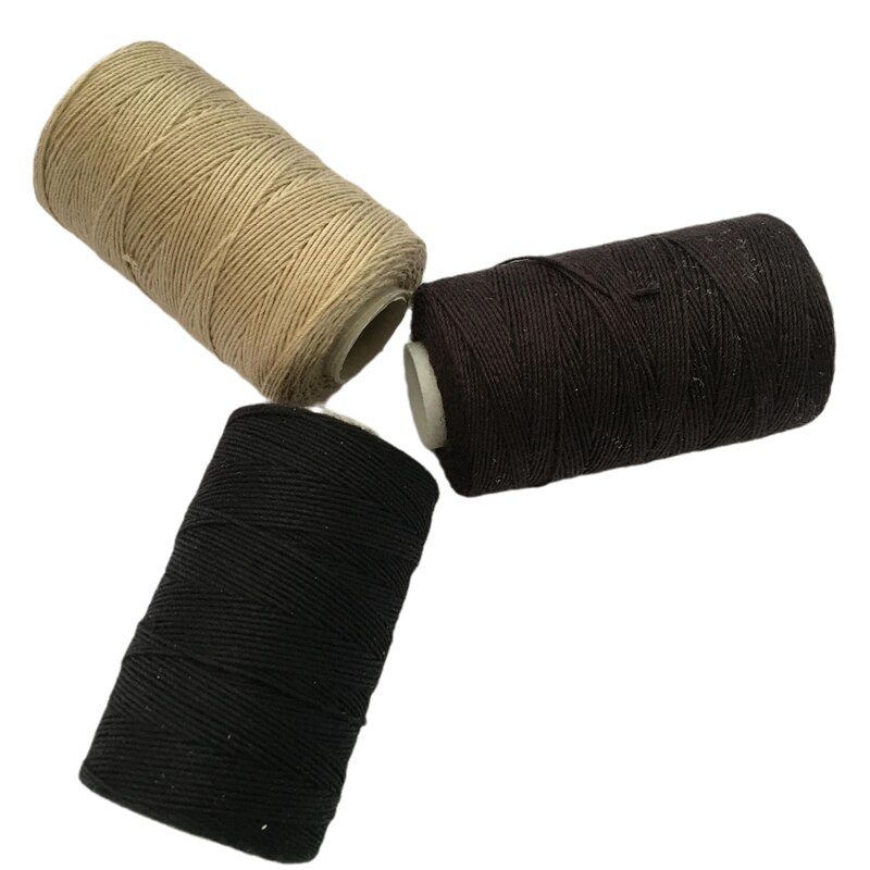 12 rolls BLACK Hair Weaving Thread Cotton Sewing Thread 1000 yards 12 rolls one box 1 pc 6.5cm C curved needle: Mixed color