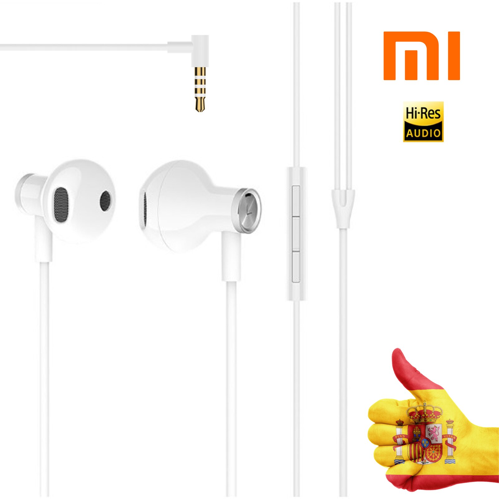 HOOFDTELEFOON ORIGINELE MIJN DUAL DRIVER/X IK EEN OF M I/ZWART of WIT-Mijn IOS ANDROID-: WHITE