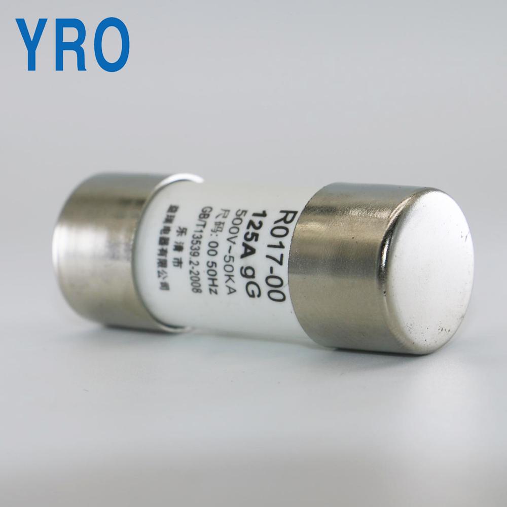 AC 5Pcs 22x58MM Fast blow Ceramic Fuse 63A 80A 100A 125A Ceramic fuse core RT18 R017