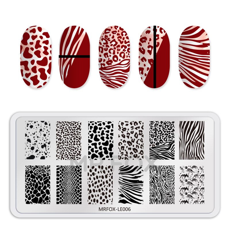 1 Uds. Placas de estampado de uñas de serpiente, plantillas rectangulares, placa de imagen de sello para decoración de uñas, herramientas de impresión de uñas de acero inoxidable para manicura: Violeta