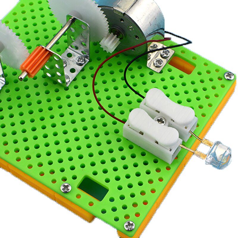 1 zestaw DIY nauka korba ręczna generator dzieci puzzle zmontowane zestawy prosty eksperyment fizyczny zasoby dydaktyczne