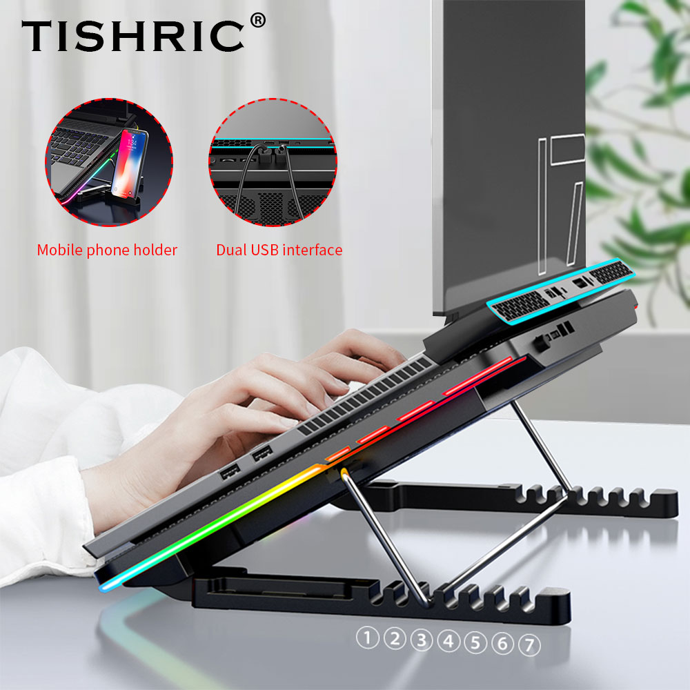 Laptop Cooler Laptop Cooling Pad 6 Quiet Fans High-speed Cooling Supports Laptop Accessories Cooler Notebook Base Radiator