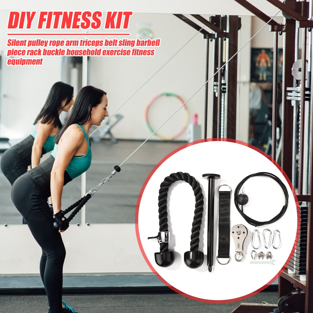 Fitness Katrol Kabel Systeem Diy Laden Pin Lifting Triceps Touw Machine Workout Verstelbare Lengte Home Gym Sport Accessoires