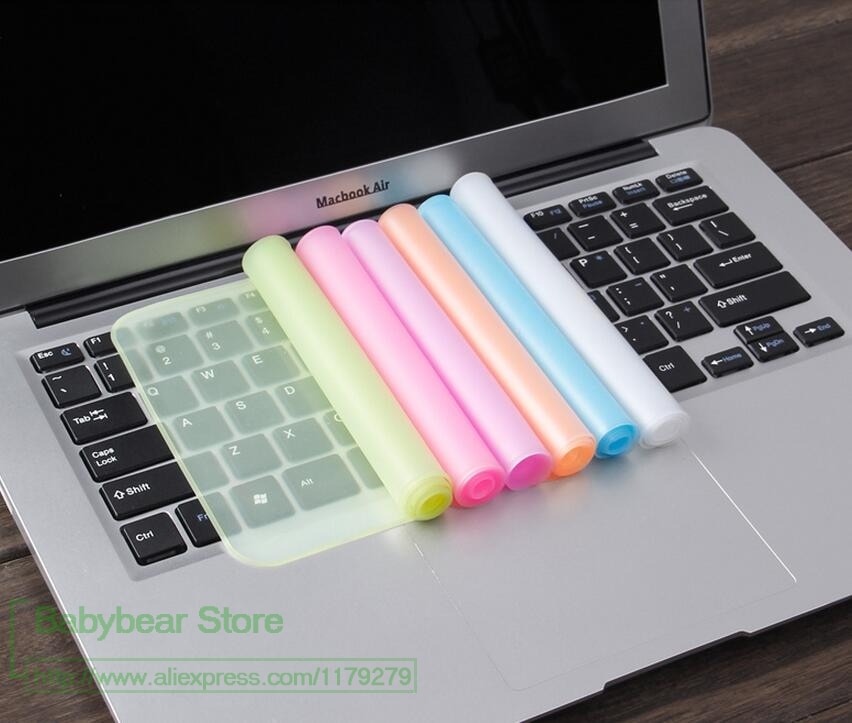 Notebook laptop silikone tastatur cover skin til lenovo hp acer asus universal 14 15 15.6 17 12 12.5 13.3 13.6 14 tommer