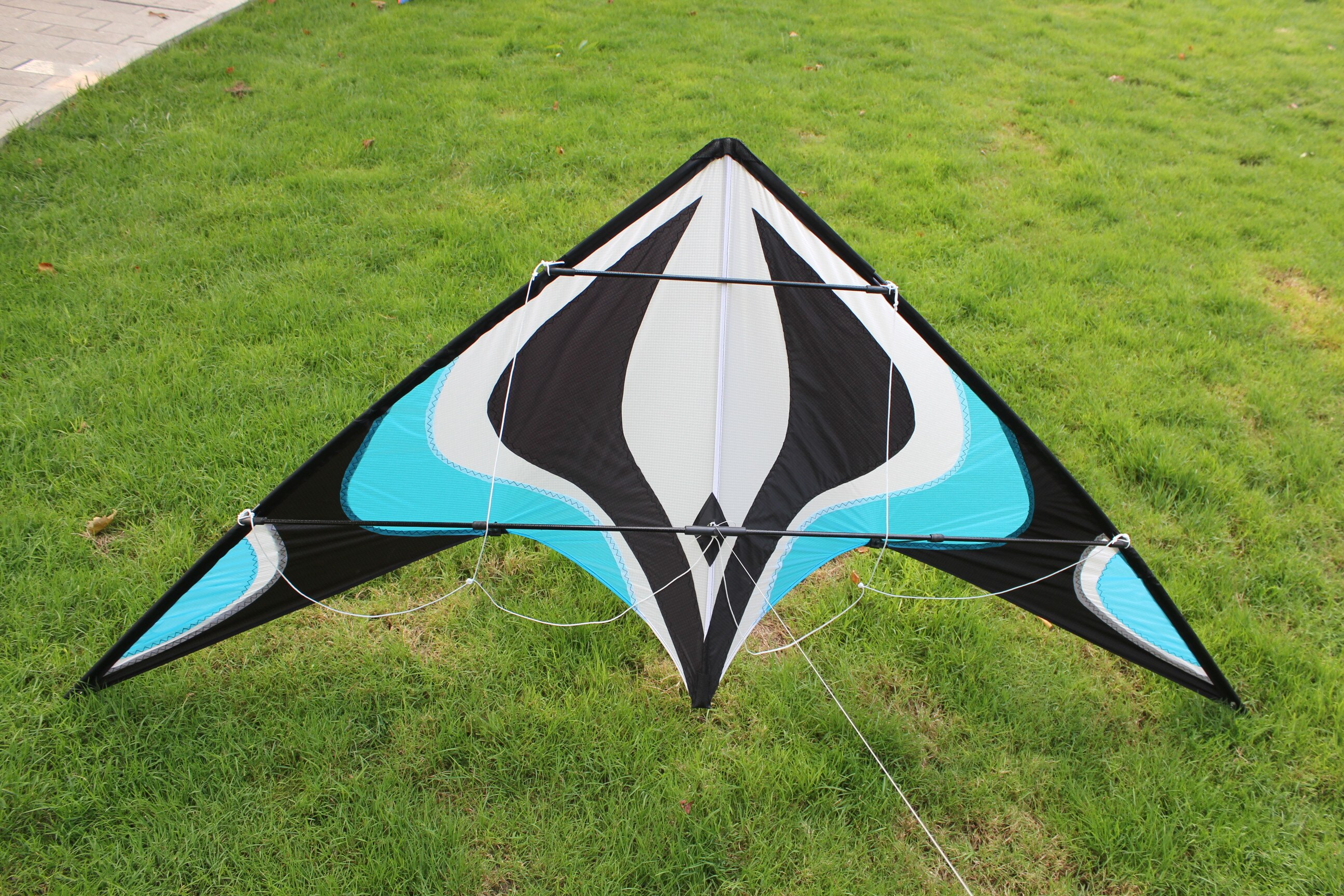 Udendørs sjov sport 1.8m dual line stunt kite med håndtag og line god flyvende fabriksudsalg