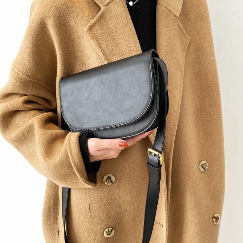 Zadeltas Kleine Pu Lederen Crossbody Tassen Voor Vrouwen Winter Schouder Borst Tas Mode Dames Handtassen En Portemonnees