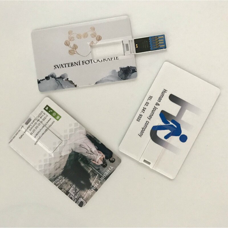 white credit card usb sticks custom photo print company logo name 4-32GB usb 3.0 flash pen drive (over 10pcs free logo)