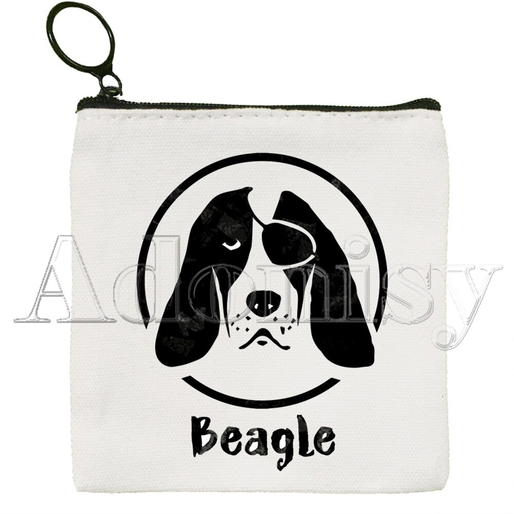 Beagle Nette Einfarbig Leinwand Geldbörse Kleine Frische Neue Reißverschluss Schlüssel Tasche Hand Tasche: C