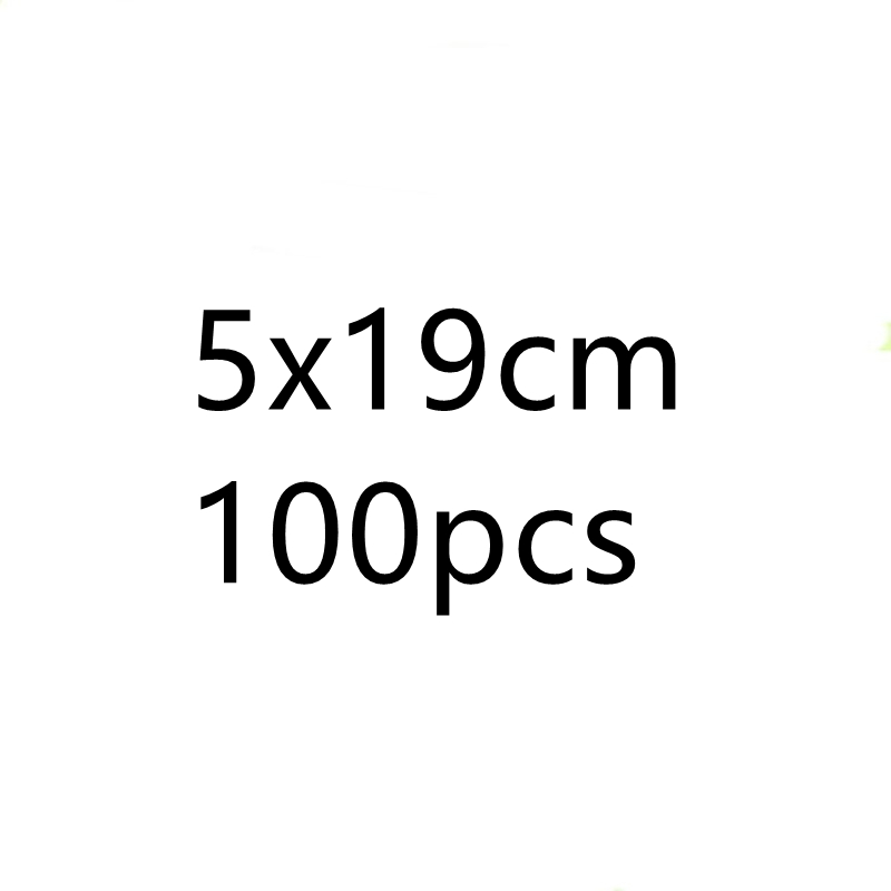 100pcs/pack Resealable Plastic Zip Lock Bags Clear Poly Zip lock Bag Food Storage Reclosable Vacuum Fresh Organize Bag: 5x19