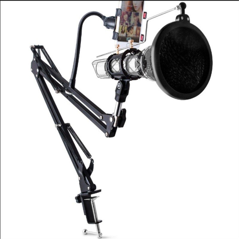 Microfoon Scissor Arm Stand Bm800 Houder Statief Microfoon Stand Met Een Spider Cantilever Beugel Universele Shock Mount