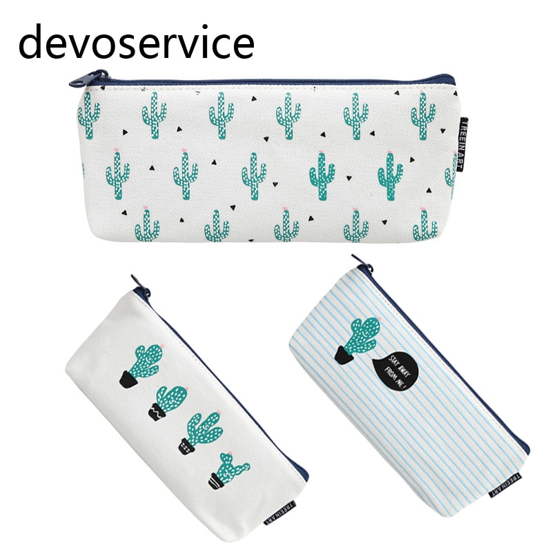 Cactus Pencil Case Bts Storage bag Stationery Cosmetic bag Estuches Pencil Box Pencilcase Pencil Bag School Supplies