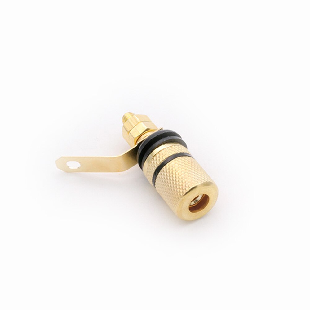 1pair Gold Plated Amplifier Speaker Binding Post HIFI Terminals Banana Sockets Connector Suitable for 4mm banana plugs connector