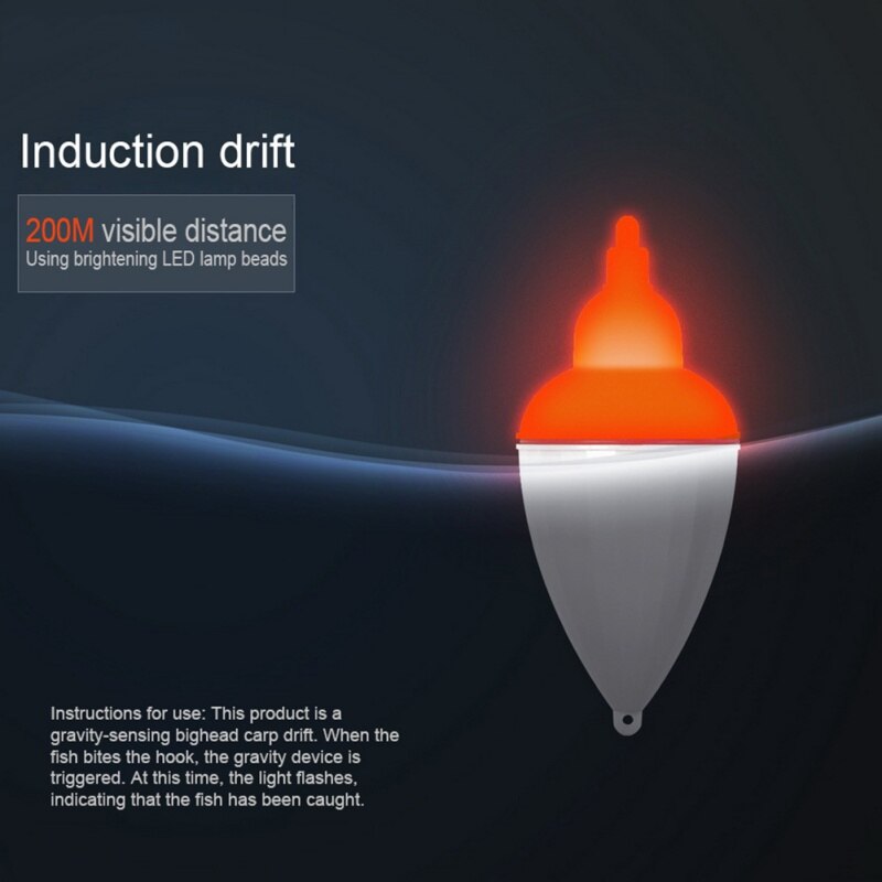 Fishing Led Electronic Fishing Float Seawater Sea Rock Fishing Float Squid Electronic Induction Drift Buoy Fishing Tackle