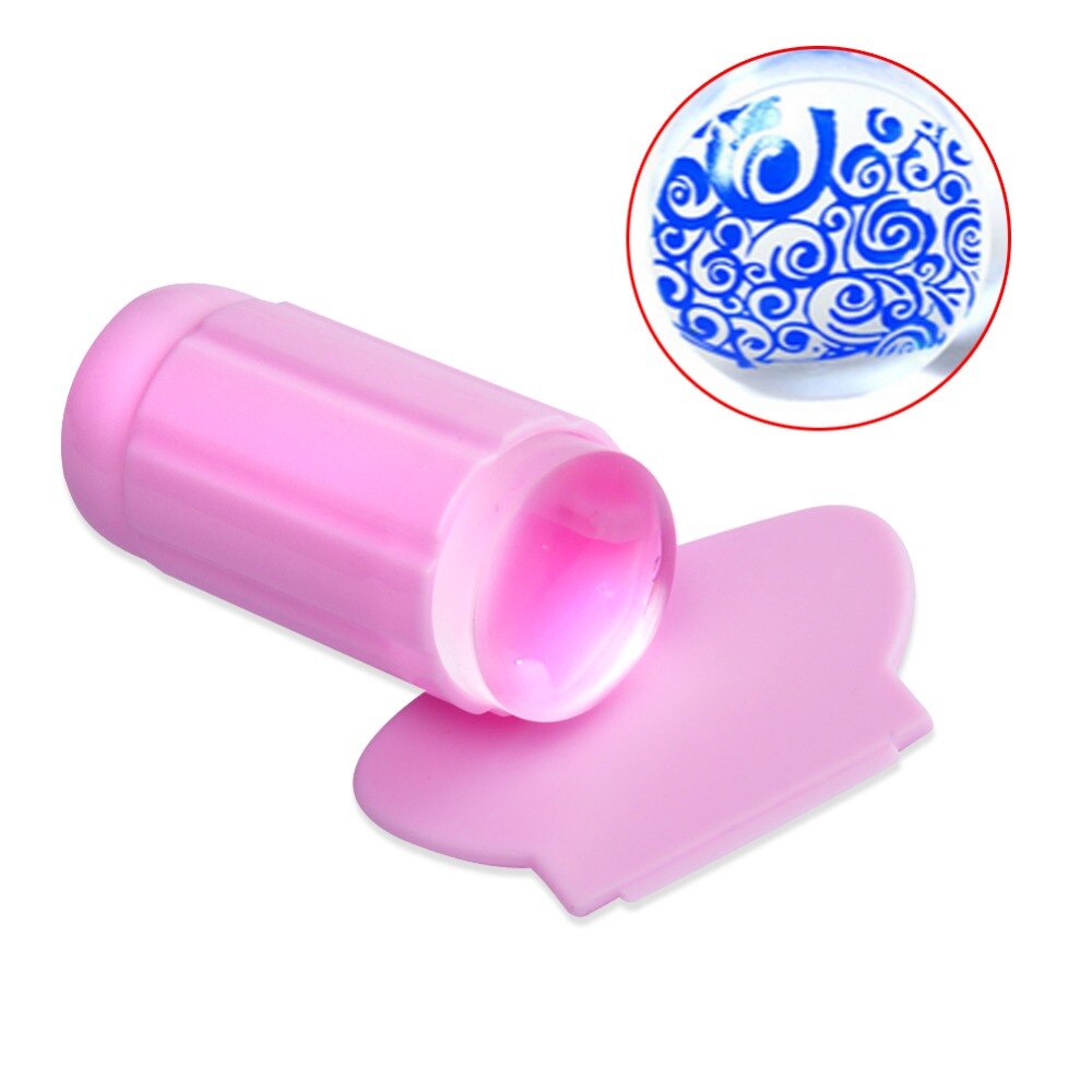 Buitee Clear Jelly Silicone Nail Stamper With Scrapet Nail Art Stamping Tool Set For DIY Nail Stamping Manicure Nail Decoration: Set 7