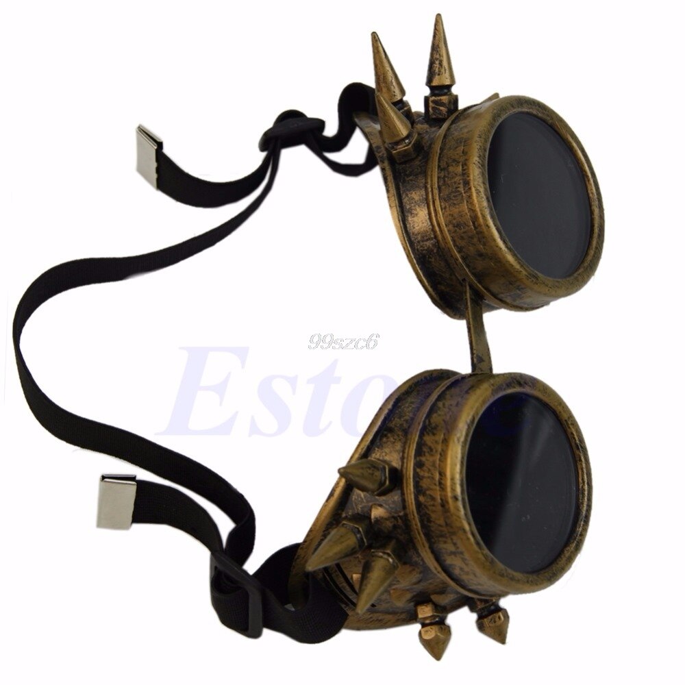 Antique Victorian Steampunk Cyber Goggles Glasses Welding Cosplay Gothic Copper