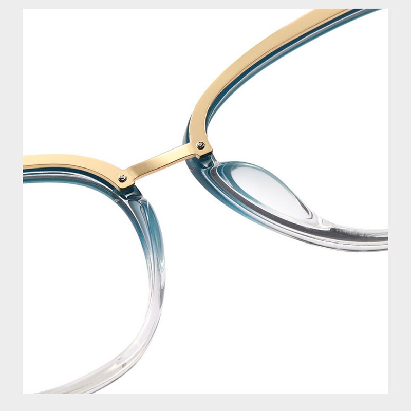 Women Gradient Color Women Stylish Glasses Frame with Flexible Spring Hinges Optical Prescription Eyewear Spectacles