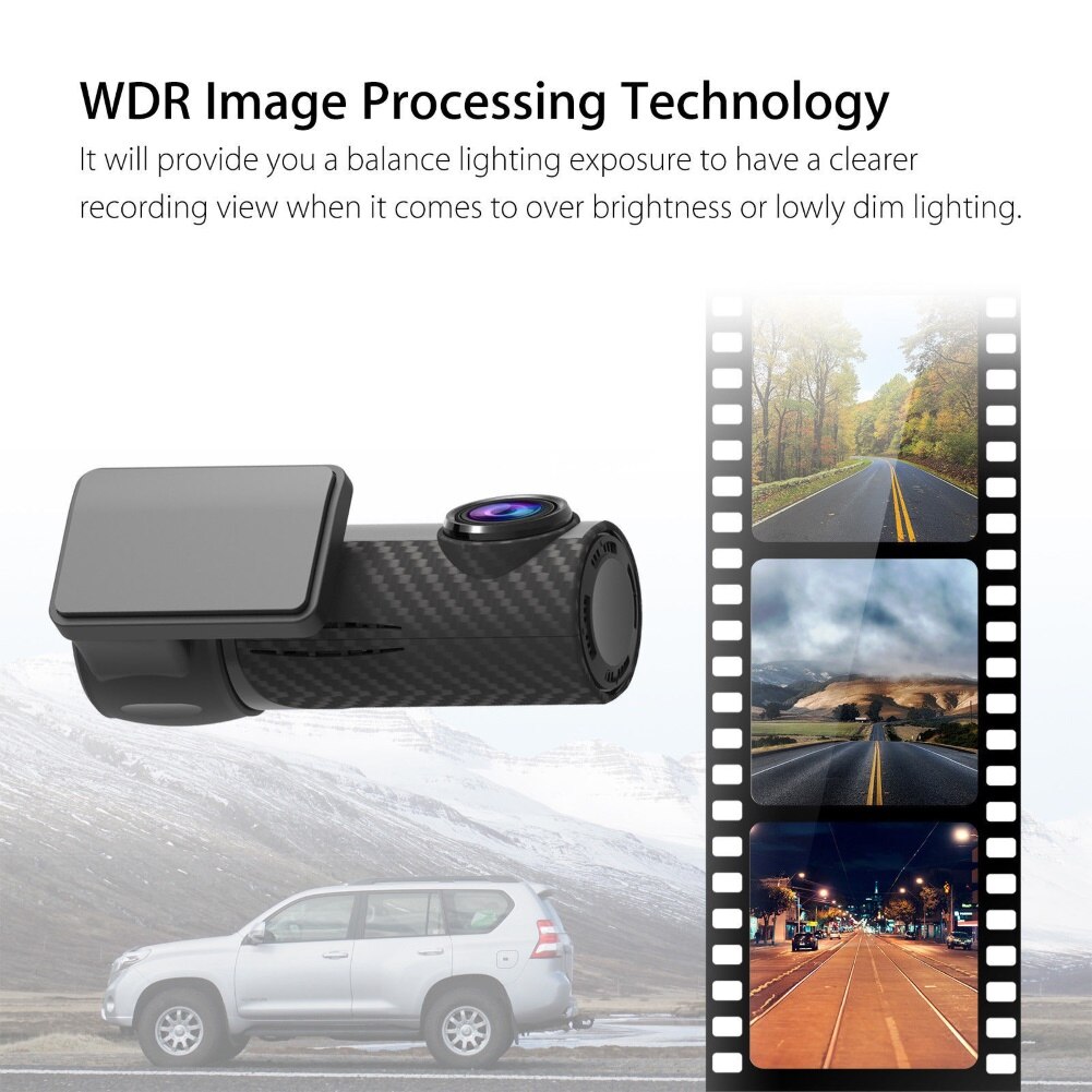 Mini  hd 1080p bil dvr wifi parkeringsmonitor g-sensor videooptager dash cam