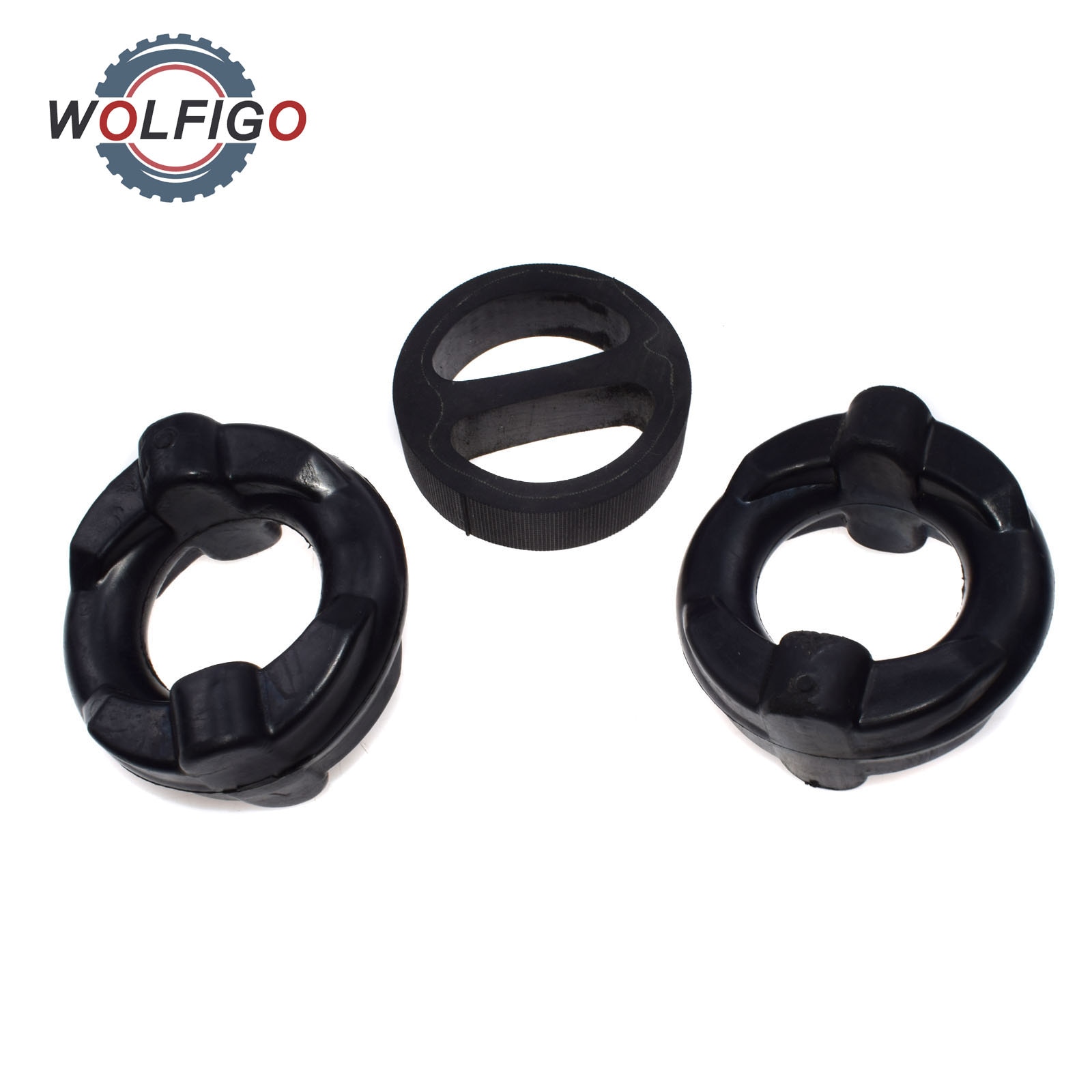 WOLFIGO 3Pcs Front &amp; Rear Exhaust Rubber Hanger Bracket Holder Mount Set for BMW E21 E30 E12 E28 E34 E23 18211712838 18214490159