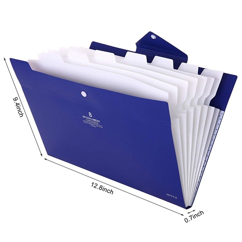 Document Folder Holder Organizer Fastener Office Supplies Document Binder Carpetas: Dark Blue