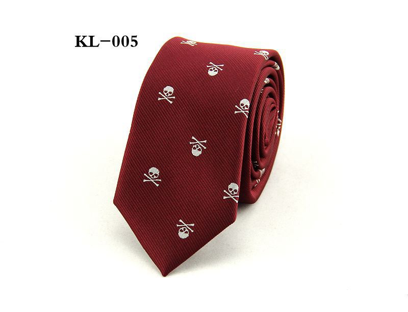 Corbata de Halloween de 6CM para hombre, corbatas estrechas de poliéster con calavera para bicicleta, corbatas azules marino informales, traje de , accesorios de Cuello de camisa: Verde militar