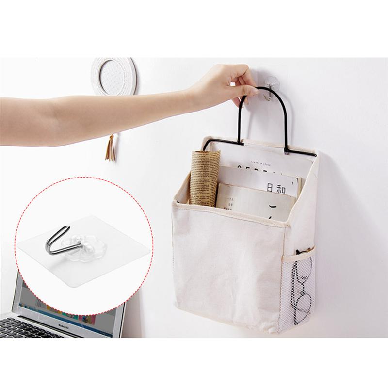 Sac de rangement en toile mural | Grande porte 1 unité, sac de rangement mural de toile, sac suspendu pour magazines, sac de rangement de vêtements de ménage