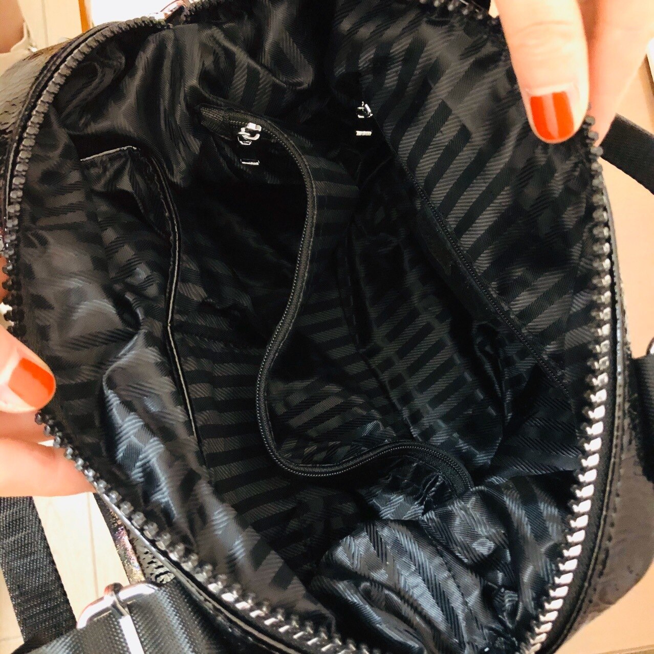 Bolsa feminina de couro, bolsa de mão com borboleta holográfica, design diário, couro artificial de grande capacidade, moda feminina