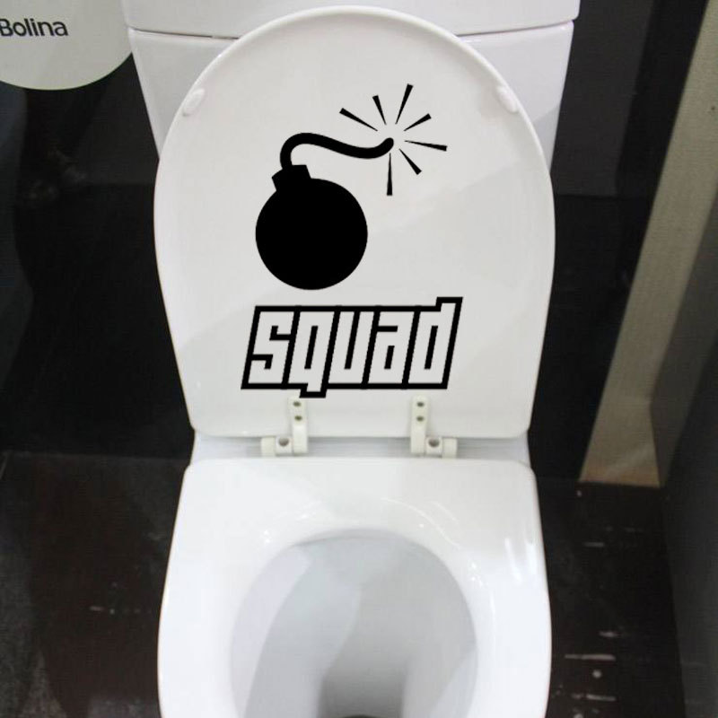 Bathroom Wall Stickers Room Decoration Removable Wall Decals For Toilet Sticker Decorative Toilet Home Decor