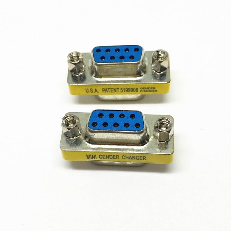 1Pcs RS-232 DB9 Male to Male / Female to Female / Male to Female Serial Mini Gender Changer Coupler Adapter DB 9Pin Connector: Female to Female
