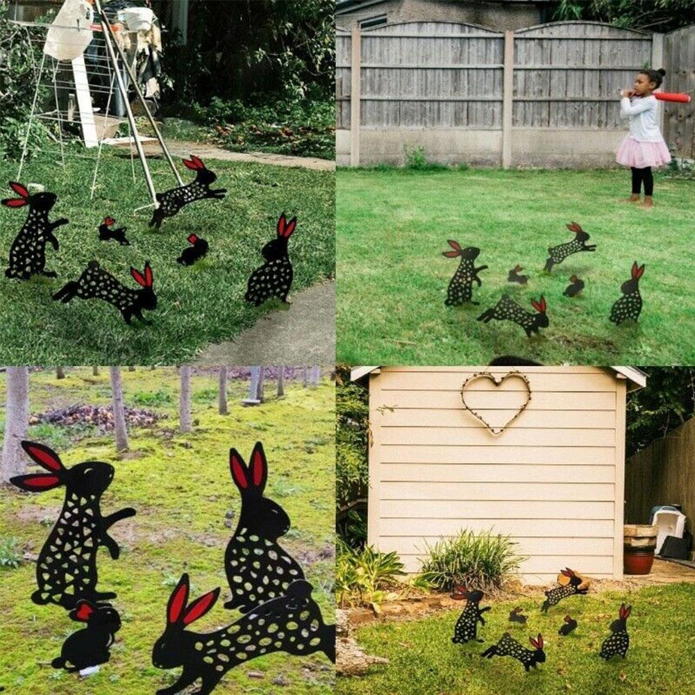 1PC Easter Rabbit Decorative Stakes Diy Metal Art ... – Grandado