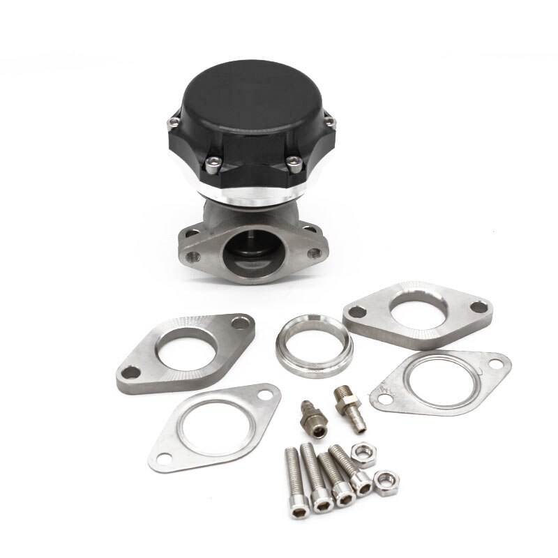 38mm Turbo External Wastegate - Blue Aluminum, 14 PSI Spring, 2-Bolt Flange (Replaces Tial)