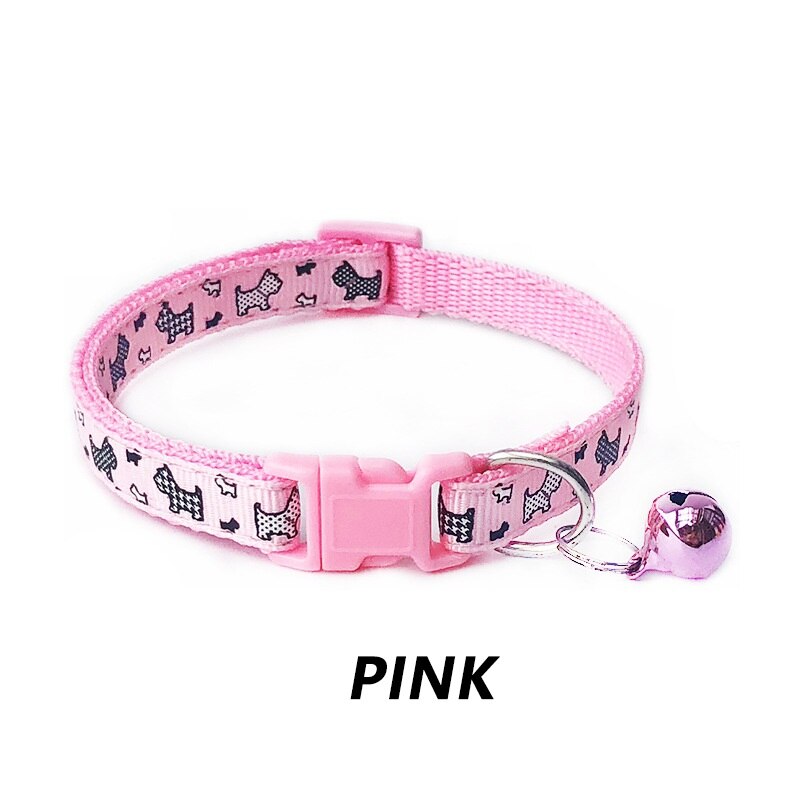Collar para gato con campanas, productos para gatos y mascotas, arnés de correa para cachorro, collar de animales, productos para gatos alrededor del cuello para mascota: Pink